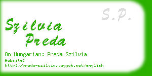 szilvia preda business card